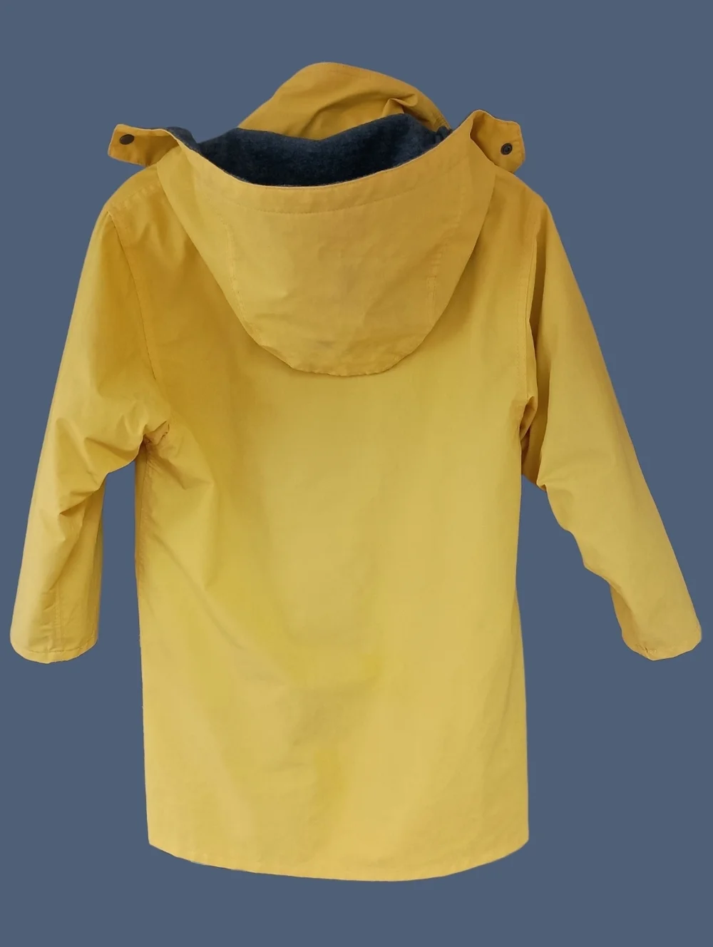 Wippette Bright Yellow Kids' Hooded Raincoat with Removable Grey Lining M 10-12